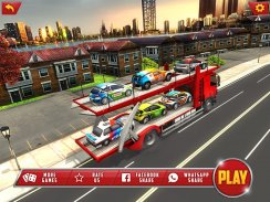 Permainan truk Trailer Transporter kendaraan screenshot 5