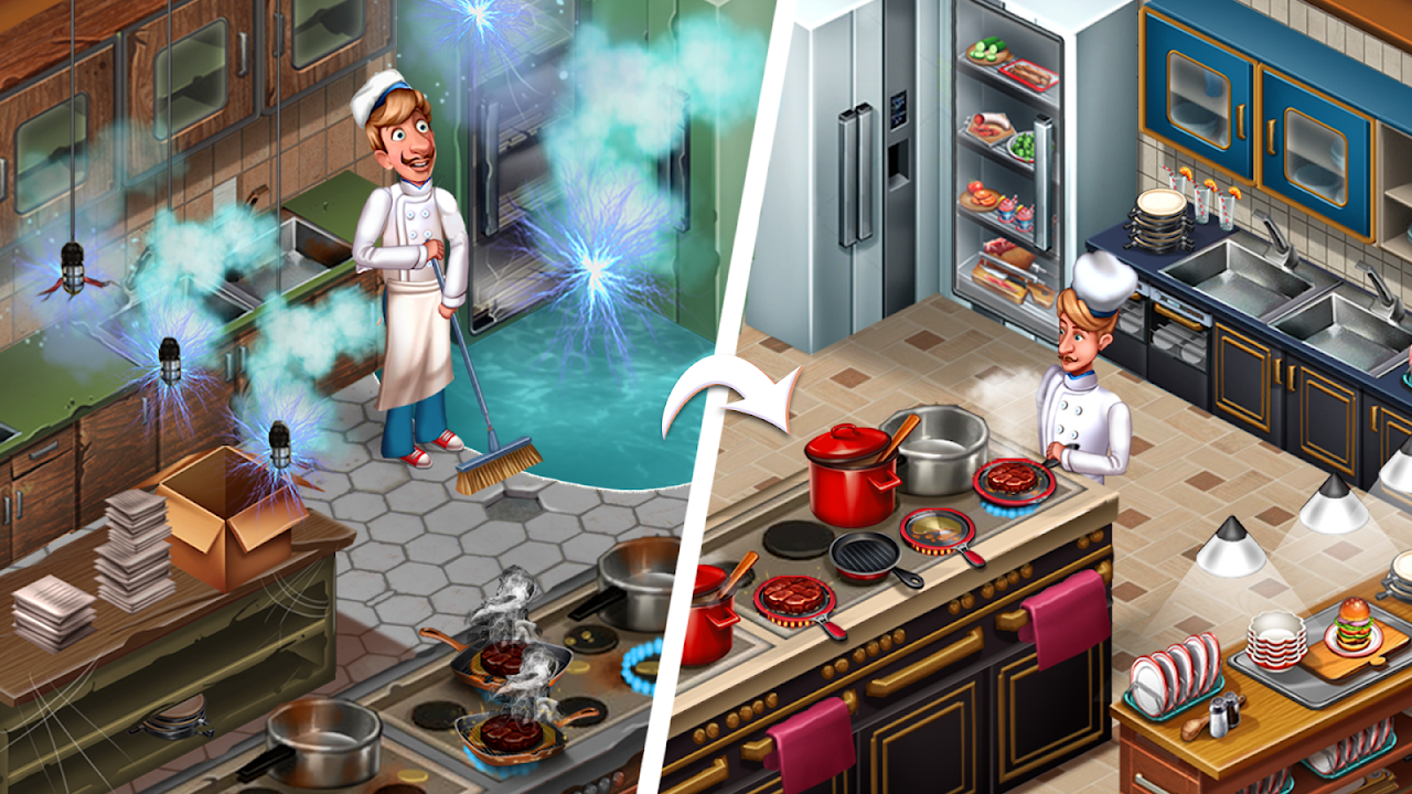 Equipe de Culinária - Jogos de Restaurantes v6.1 Apk Mod (Dinheiro