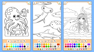 Dolphins coloring pages screenshot 0