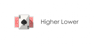 Higher Lower Card Game