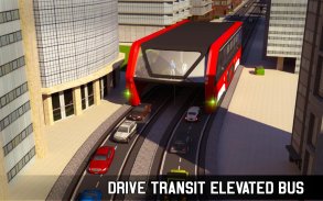 مرتفعة عبور حافلة محاكي Futuristic City Bus Games screenshot 9