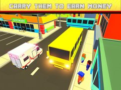 Cube Craft Pixel School Bus 3D screenshot 5