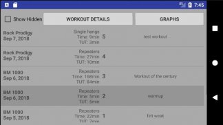 Grips & Grades hangboard app screenshot 6