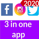 facebook instagram twitter in one app - Social one Icon