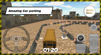 सुपर 3 डी स्कूल बस पार्किंग screenshot 9