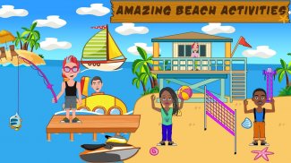 Pretend Play Beach Life Games screenshot 2