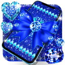 Blue glitter diamond wallpaper icon