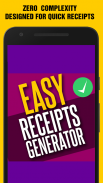 Easy Receipt Generator, Receipt & Invoice Maker screenshot 0