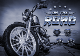 Мотоцикл на дороге тема screenshot 1