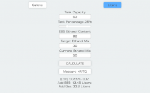 E85 Mix Calculator screenshot 2