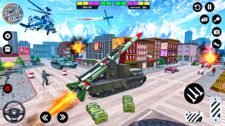 मिसाइल आक्रमण और परम युद्ध - ट्रक खेल screenshot 3