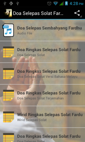 تحميل Apk لأندرويد آبتويد Doa Selepas Solat Fardhu10