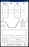 Basic No-Decompression Calcuator (USN) screenshot 0