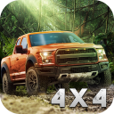 SUV 4x4 Rally Driving Icon