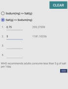 Sodium and Salt Calculator screenshot 0