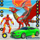 Flying Dragon Robot Car Games Icon