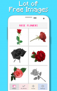 Rose Flowers Coloring Book, Color By Number Pixel screenshot 2