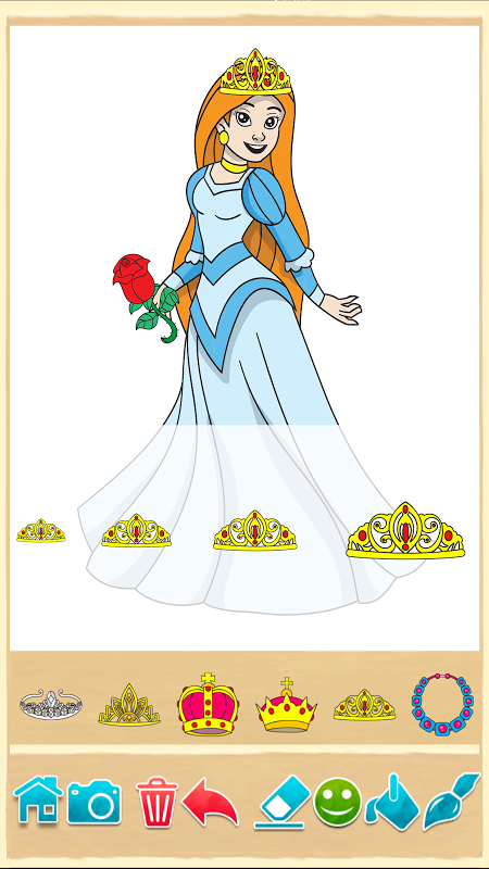 Princesa para colorir - Jogos para meninas : princesas, castelos e jóias !  Desenhos::Appstore for Android