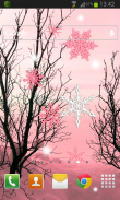 Pink Winter Live Wallpaper screenshot 1