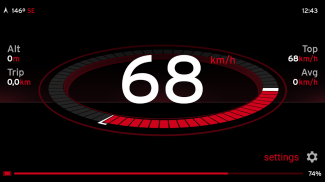 MPH & KPH Speedometer Classic screenshot 0