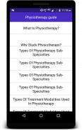 Physiotherapy guide screenshot 1