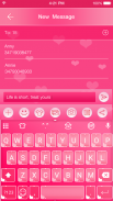 Sweet Pink Emoji keyboard Skin screenshot 0