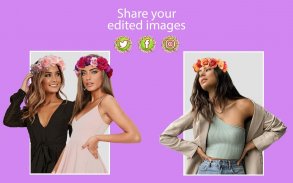 Flower Crown Selfie Camera 🌸 Photo Editor Filters screenshot 4