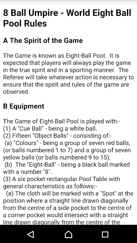 World Eight Ball Pool Rules Equipment - 8 Ball Umpire