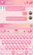 Pink Girl Keyboard Theme screenshot 2