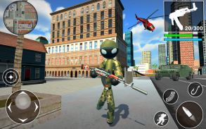 US Army Stickman Counter Rope Hero 3D screenshot 6