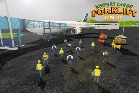 Airport Cargo Forklift Sim 3D screenshot 1