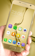 Theme for Samsung Galaxy S8: Gold wallpaper HD screenshot 1