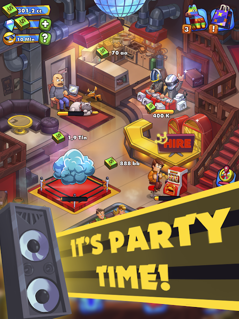 CD GooglePlay Q Party Clicker - Idle Nightclub Game AppQuantum