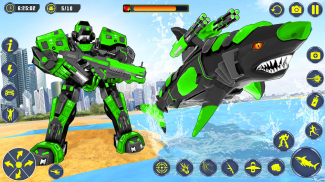game transform mobil robot hiu screenshot 3