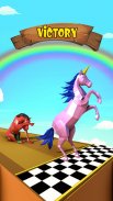 Con ngựa Buồn cười Cuộc đua 3D Trò chơi Kỳ lân screenshot 0