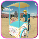 Beach Ice Cream Delivery Boy Icon