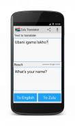 Zulu English Translator screenshot 2