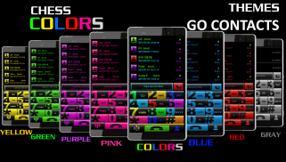 THEME GO CONTACTS CHESS YELLOW screenshot 1