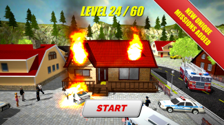 112 Feuerwehrmann und Feuerwehrfahrzeug Simulator screenshot 2