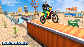 बाइक करतब दौड़ खेल screenshot 2