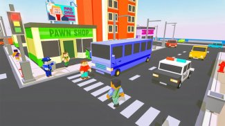 Coach Bus Driver Blocky Game Public Transport Sim screenshot 2