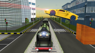 Trem da cidade do metrô versus carro de corrida screenshot 3