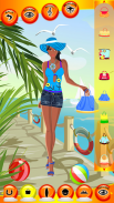 menina da praia vestir-se jogo screenshot 3