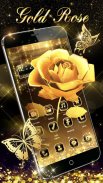 Luxury 3D Gold Rose Theme screenshot 0