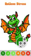 Dragon Pixel Art Coloring Book screenshot 5