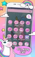 Pink Unicorn Phone Themes screenshot 5