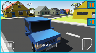 Blocky Cars Road Racing 3D screenshot 2