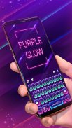 Purple Glow Keyboard Theme screenshot 1