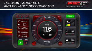 Speedbot. Indicateur de vitesse GPS/OBD2 gratuit screenshot 0