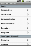MySQL Pro Quick Guide Free screenshot 0